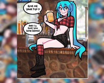 Midwest Miku @ Twin Peaks sticker | LARGE 4x4 | die-cut vinyl sticker