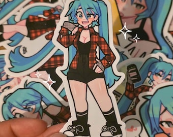 Midwest Miku TALL BOY sticker | LARGE 4x4 | die-cut matte vinyl decal