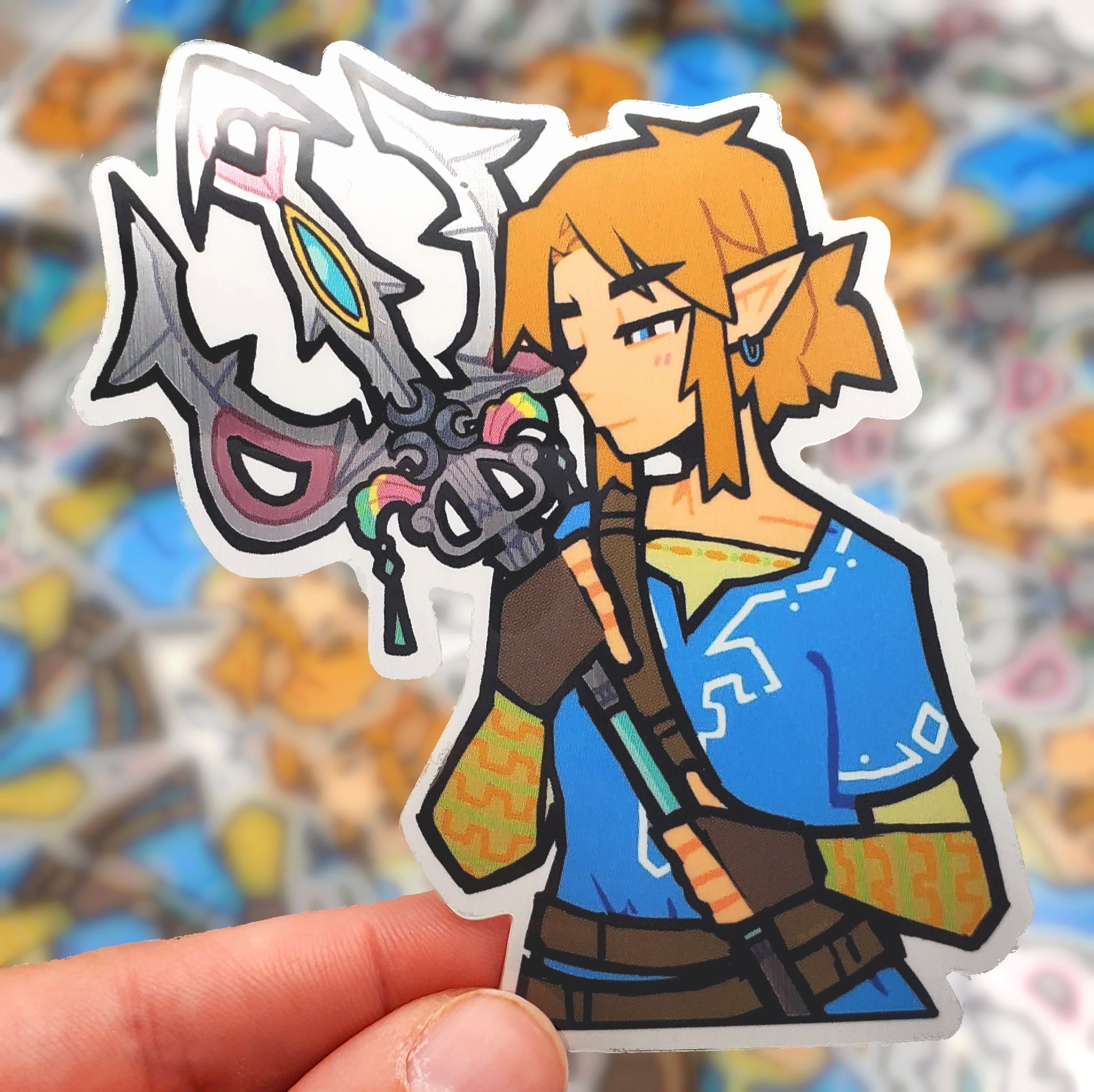 Legend of Zelda Sticker Link TOTK BOTW Anime Sticker for Laptop