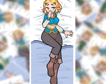 Zeldy-stickers in dakimakura-stijl | GROOT | 2 OPTIES | gestanste matte vinylstickerset