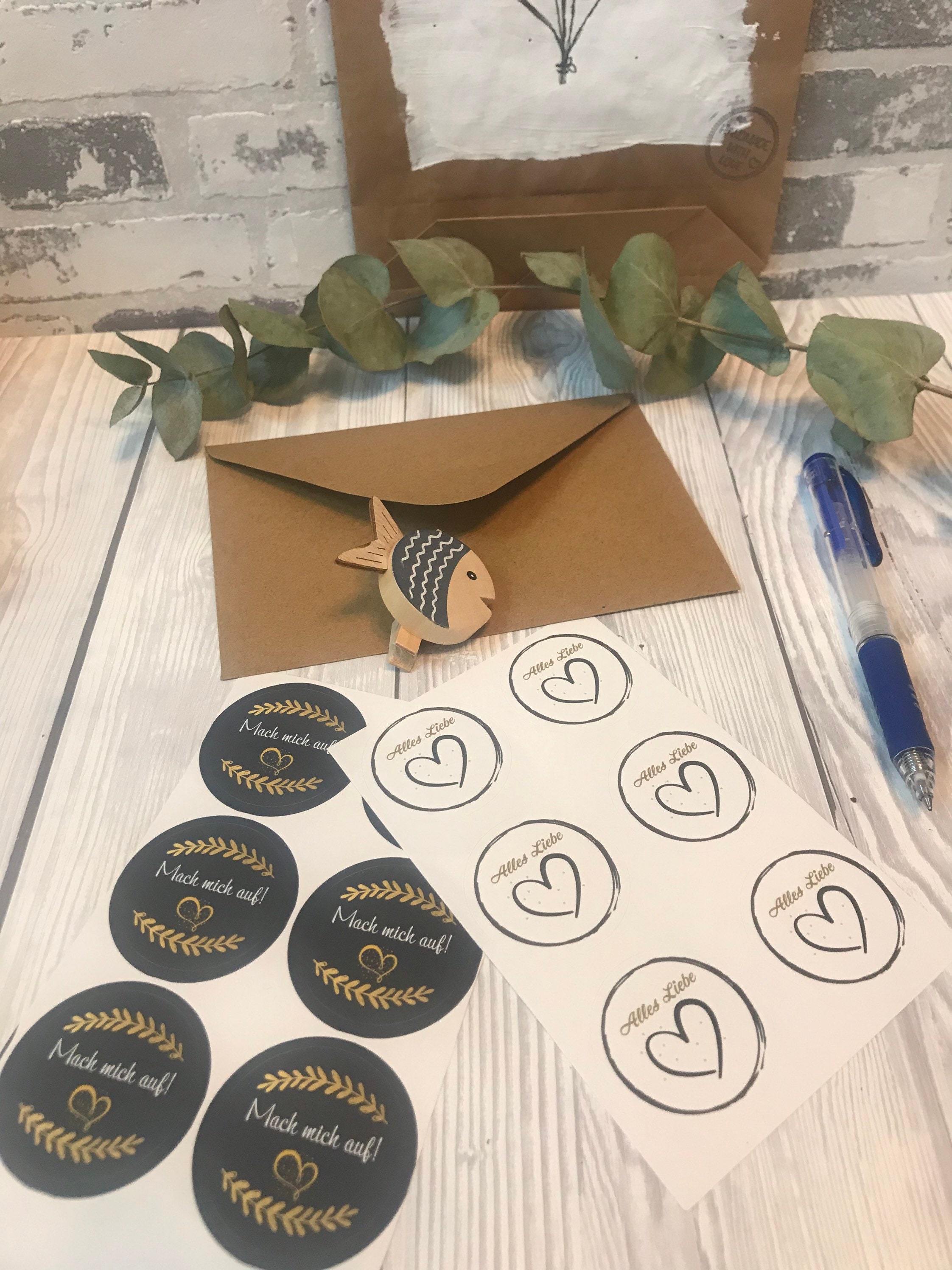 Stickers /stickers for envelopes cards gifts / selfmade / Etsy