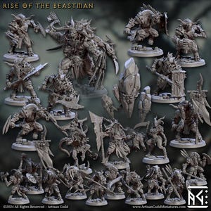 Artisan Guild Miniature D&D/wargames Rise of the Beastmen resin 3d print