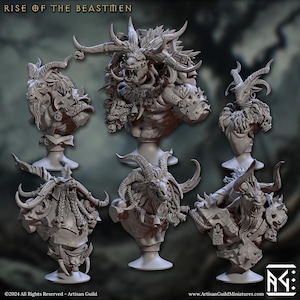 Artisan Guild Miniature D&D Rise of the Beastmen bust resin 3d print