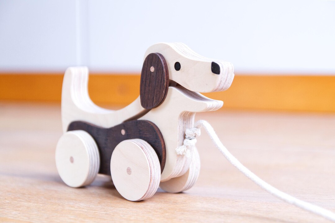 Pull Along Cockapoo Wooden Pull-along Dog - Etsy