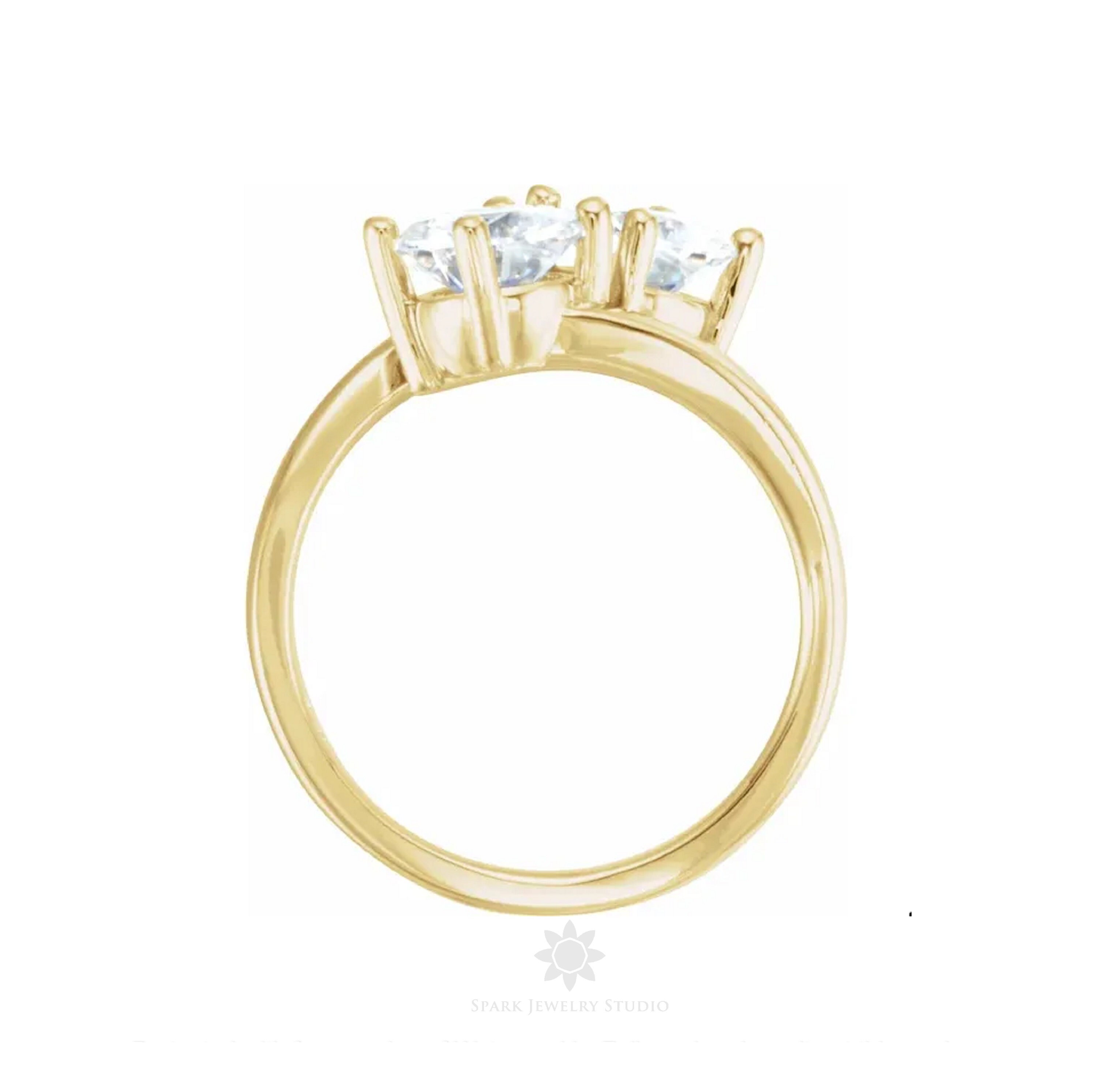 Damen Moissanite Ring Sterling Silber - Vintage Verlobungsring Mit Weißem Edelstein