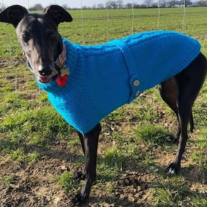 Totally Greyhound Jumper. Cable Hand Knitted