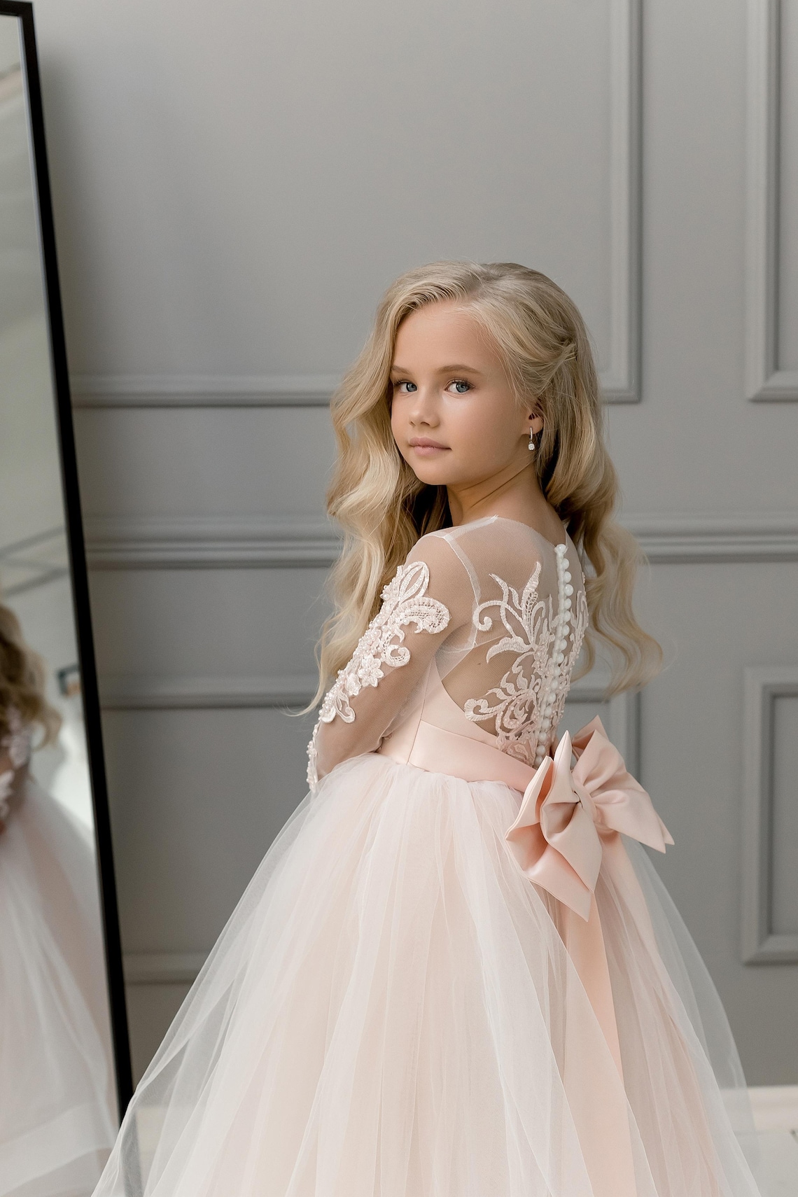 Flower Girl Dress Dusty Rose Flower Girl Dress Flower Girl Etsy