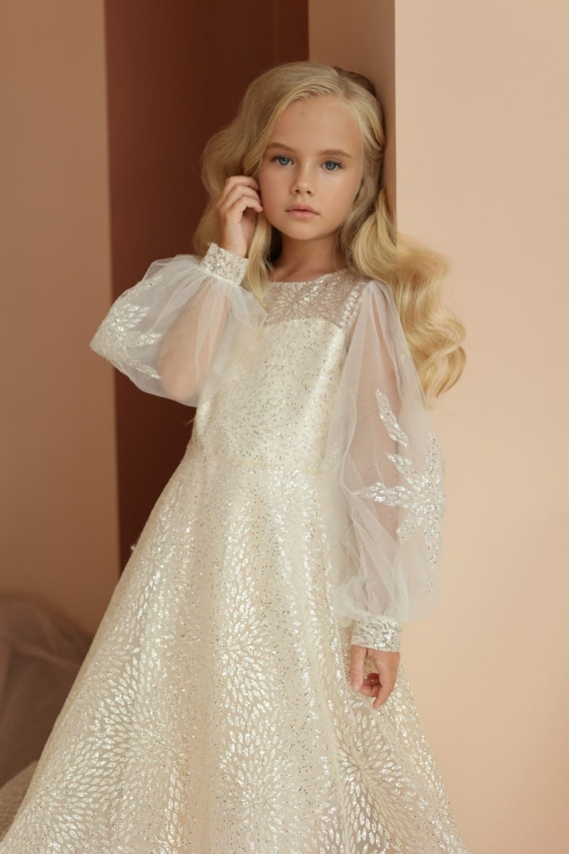 Gold Glitter Flower Girl Dress Rustic Dress Tutu Boho Party Etsy