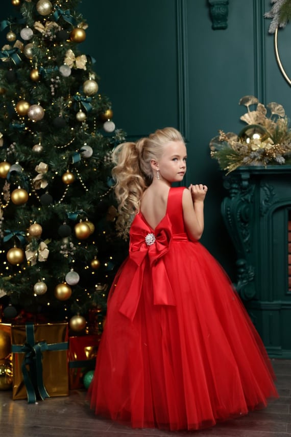 Vestito rosso shop a fiori