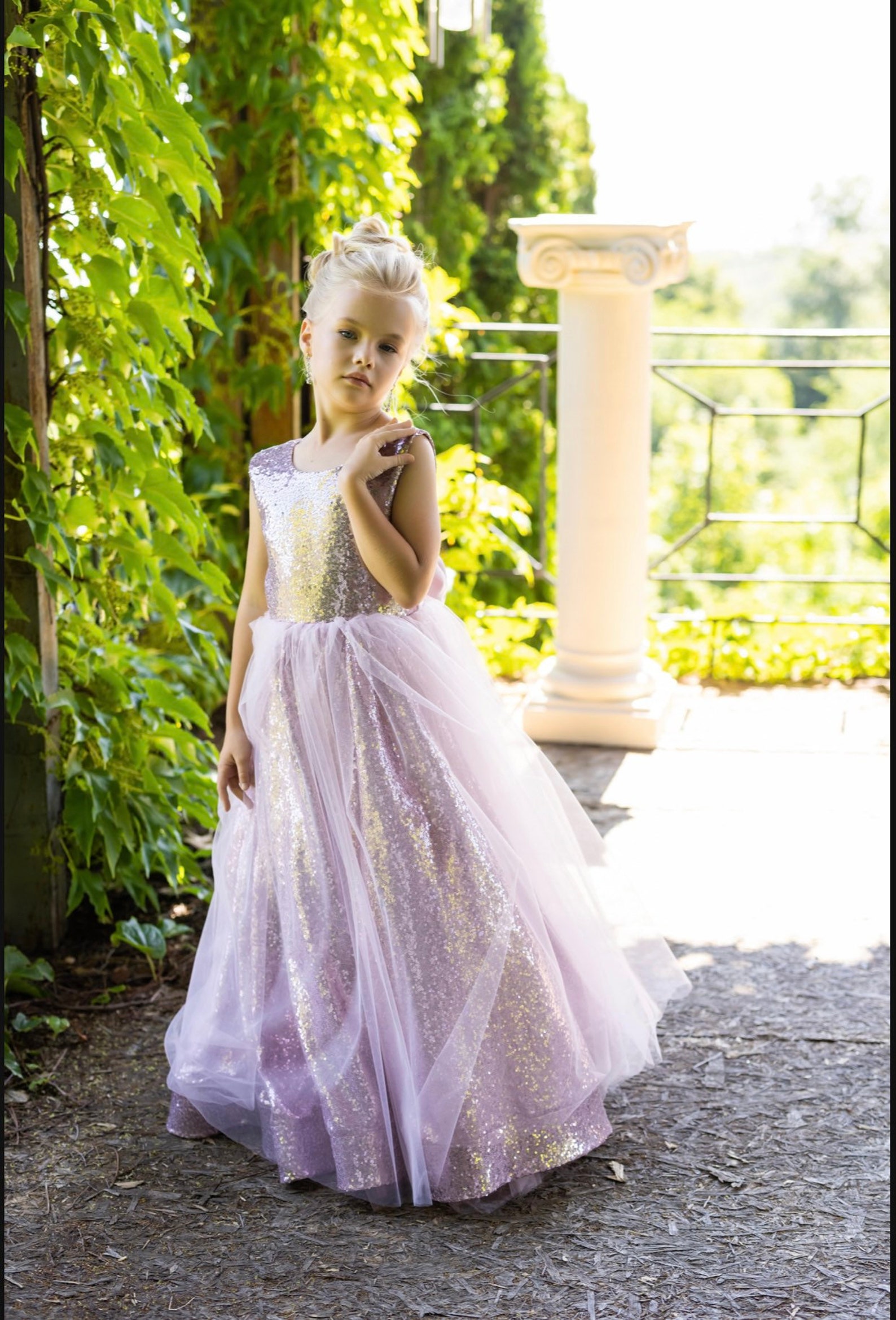 Blush Glitter Flower Girl Dress Tulle Flower Girl Dress Etsy