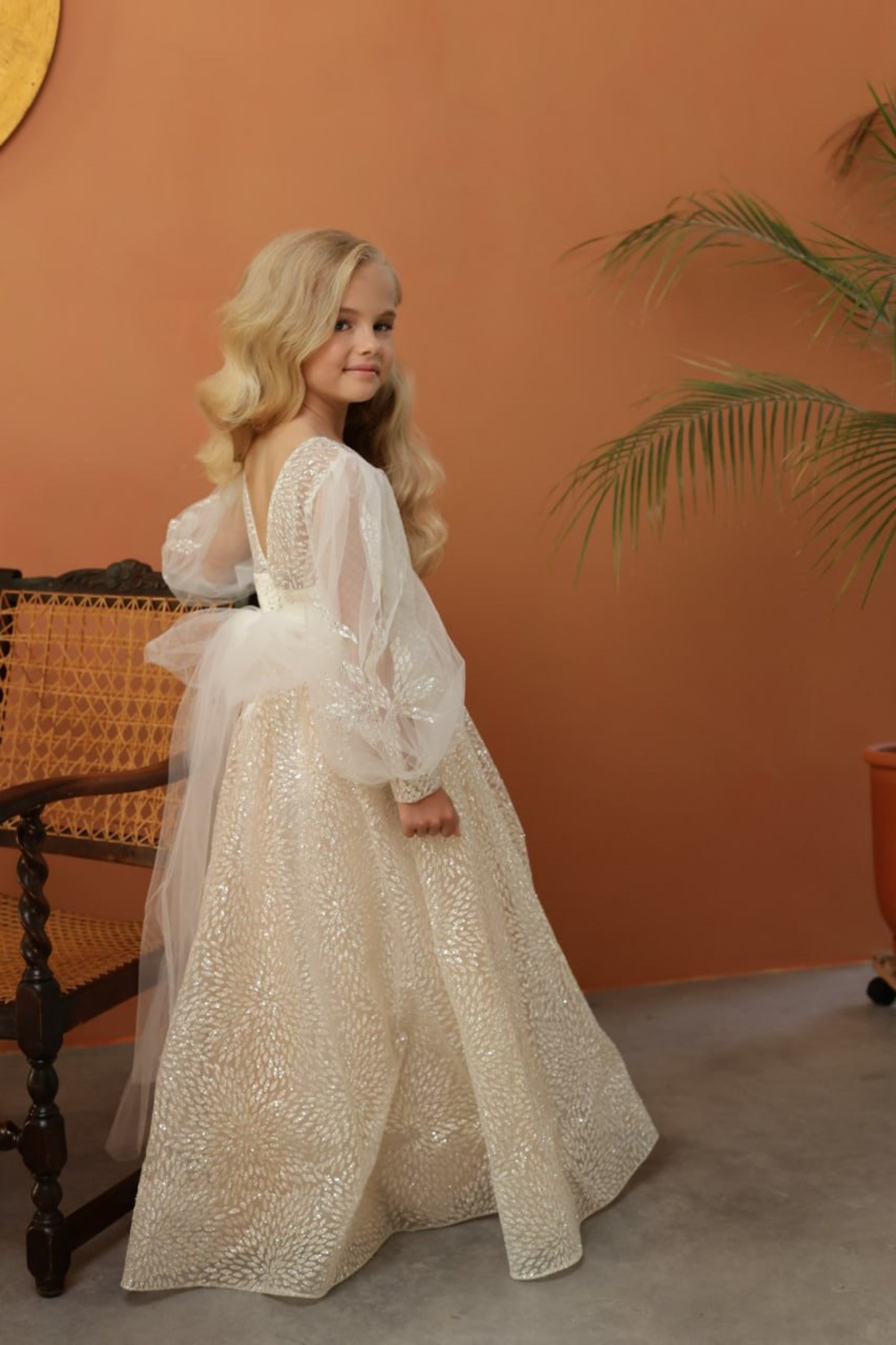 Gold Glitter Flower Girl Dress Rustic Dress Tutu Boho Party Etsy