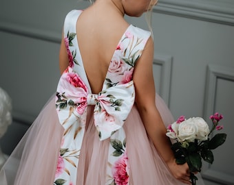 vestido de niña tutú, vestido de niña de flores, niña de flores princesa, vestido de novia, vestido de cumpleaños, vestido de flores, vestido de flores de encaje