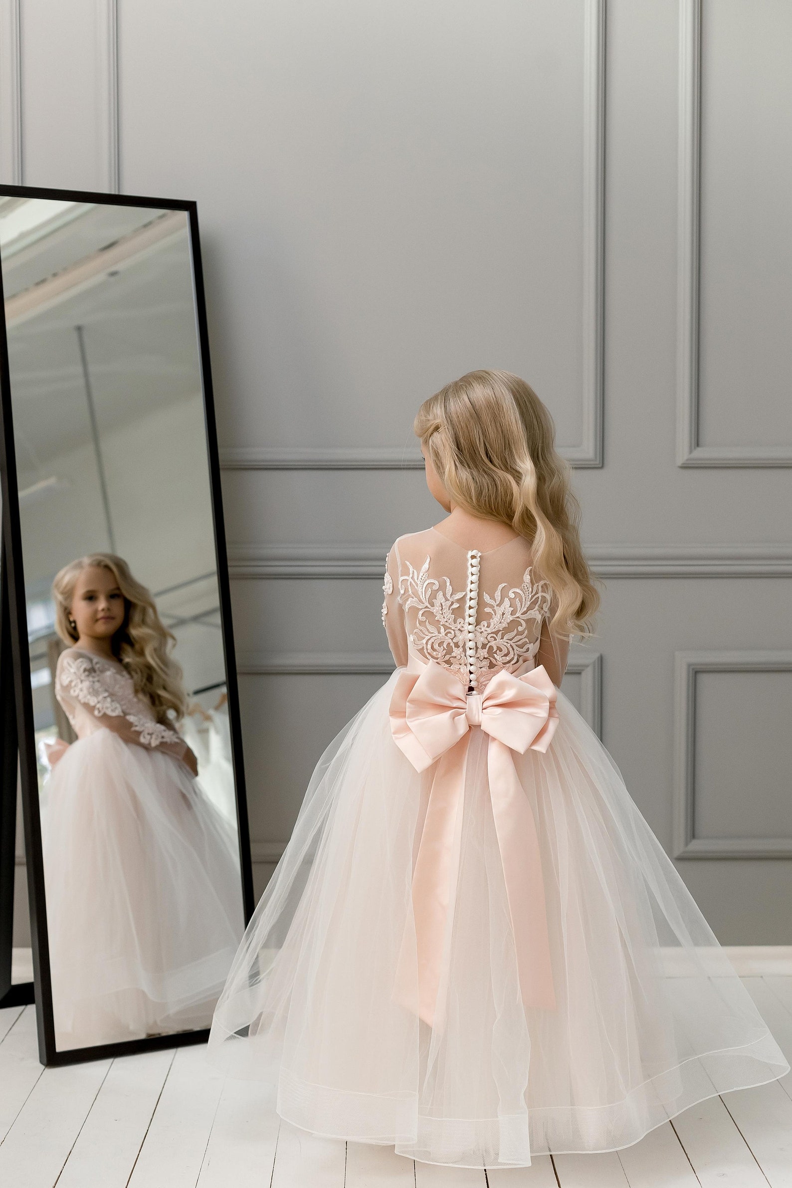 Flower Girl Dress Dusty Rose Flower Girl Dress Flower Girl Etsy