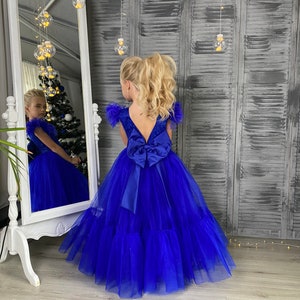 Riley Dress Electric Blue Flower