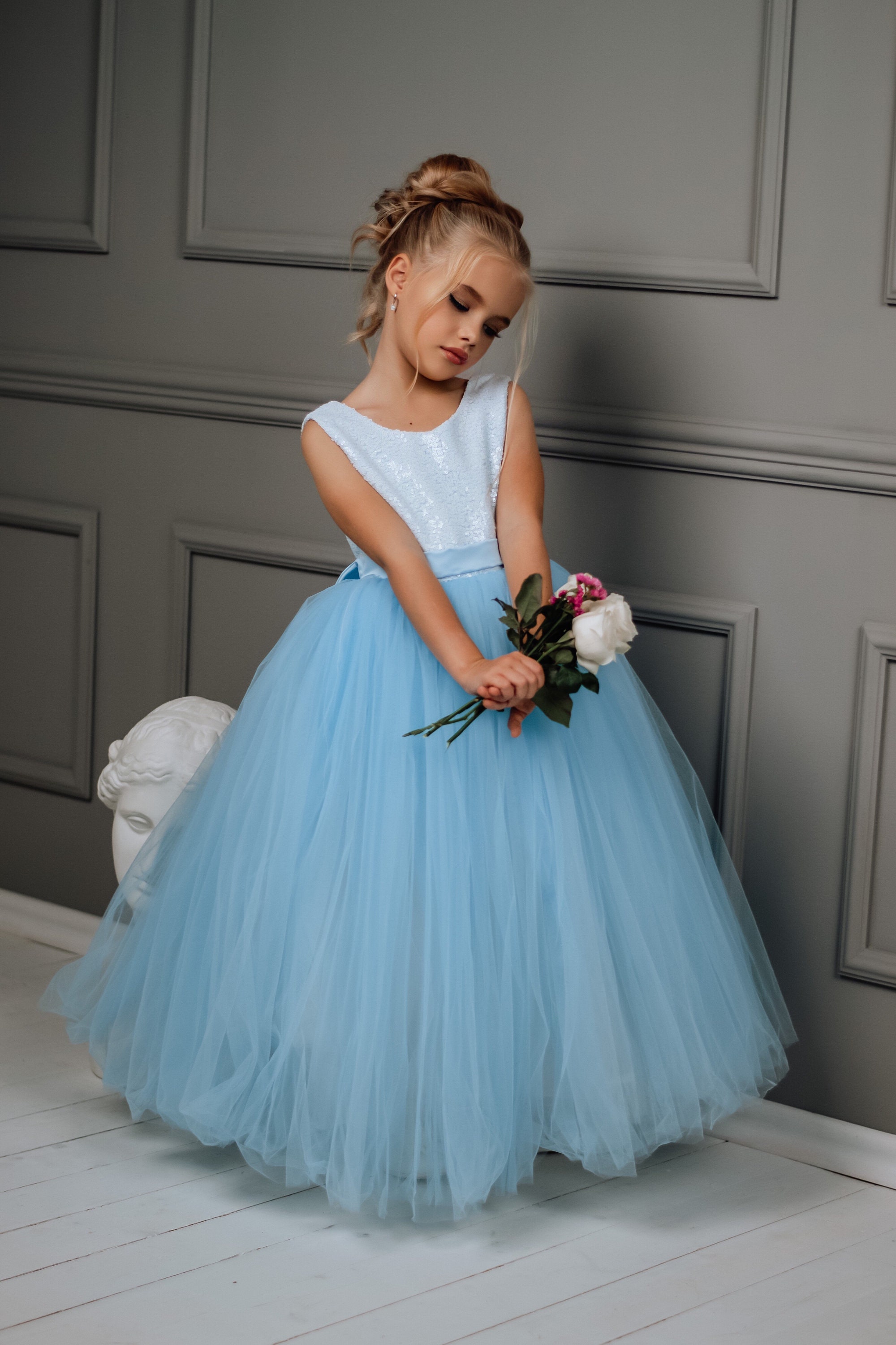 Baby Girls Frock Dress Girls Floral Sleeveless Formal Dress Princess  Bridesmaid Party Dresses Birthday Pageant Evening Prom Ball Gown for Kids  5-14 Years : Amazon.in: Clothing & Accessories