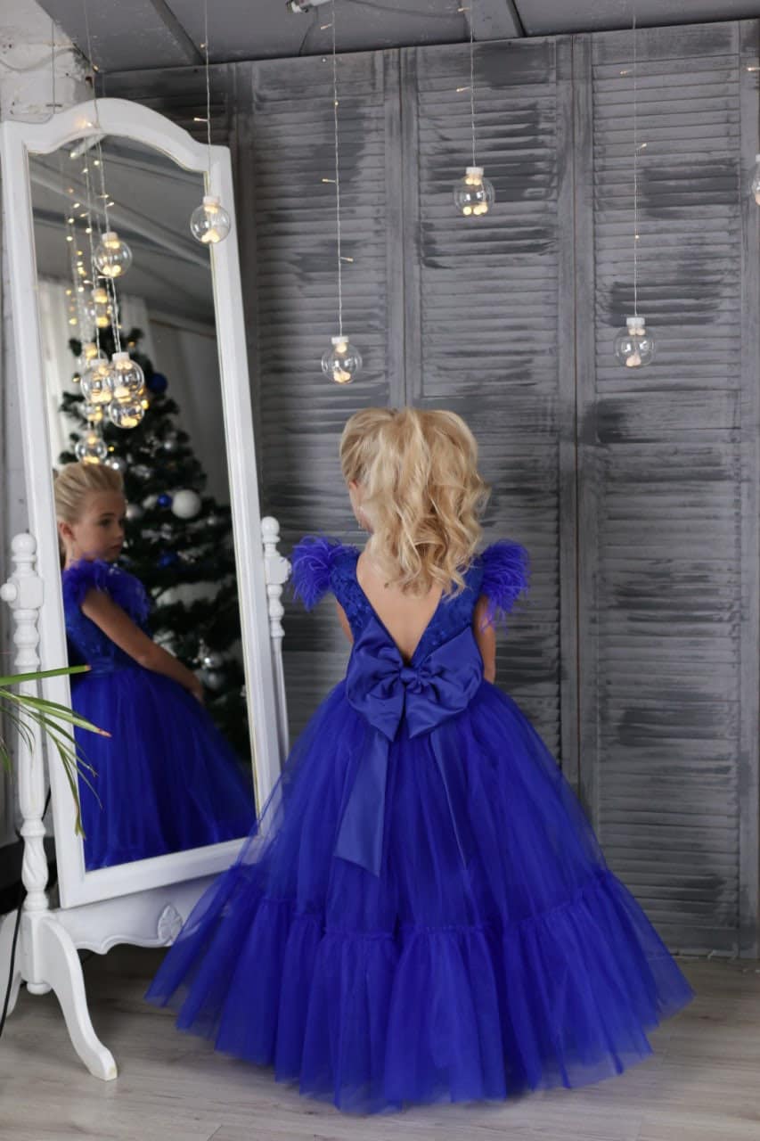 Cheap royal blue best sale flower girl dresses