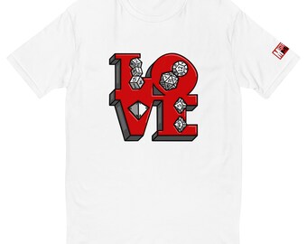 LOVE D&D Dice T-Shirt: Gamer Gift