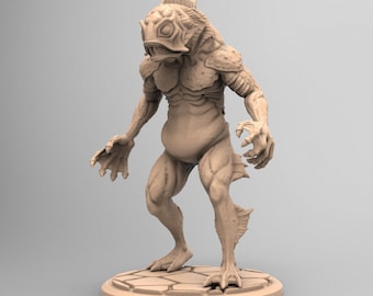 Deep One 1 | 3D Printed Resin Model-Ideal for DnD, RPG, Table top Gaming, Fantasy, Wargaming, Cthulhu, Mansions of Madness, Cosmic Horror