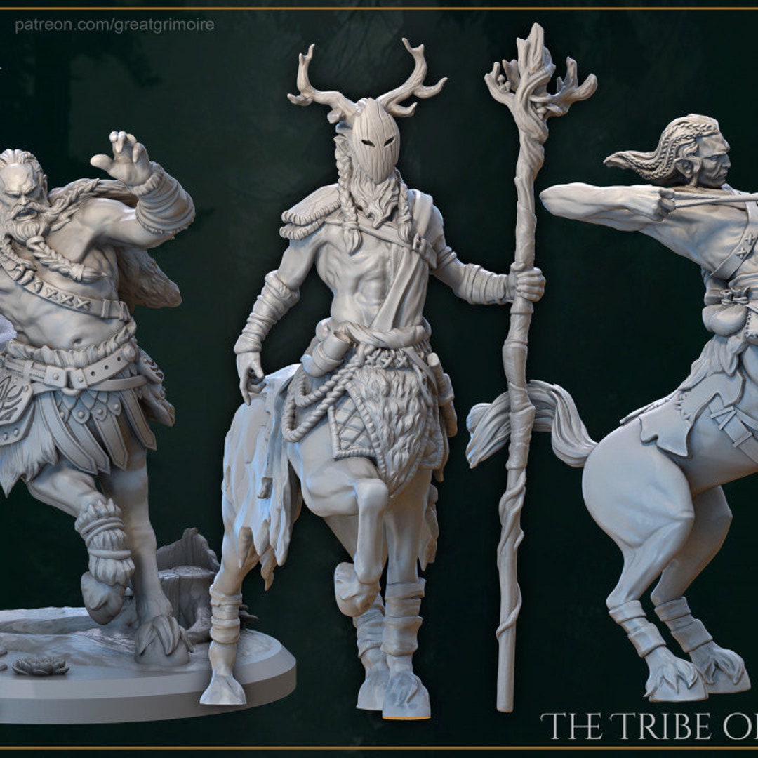 The Tribe of Centaurs 4 Set 3D Printed Resin Model for Dnd, RPG, Table ...