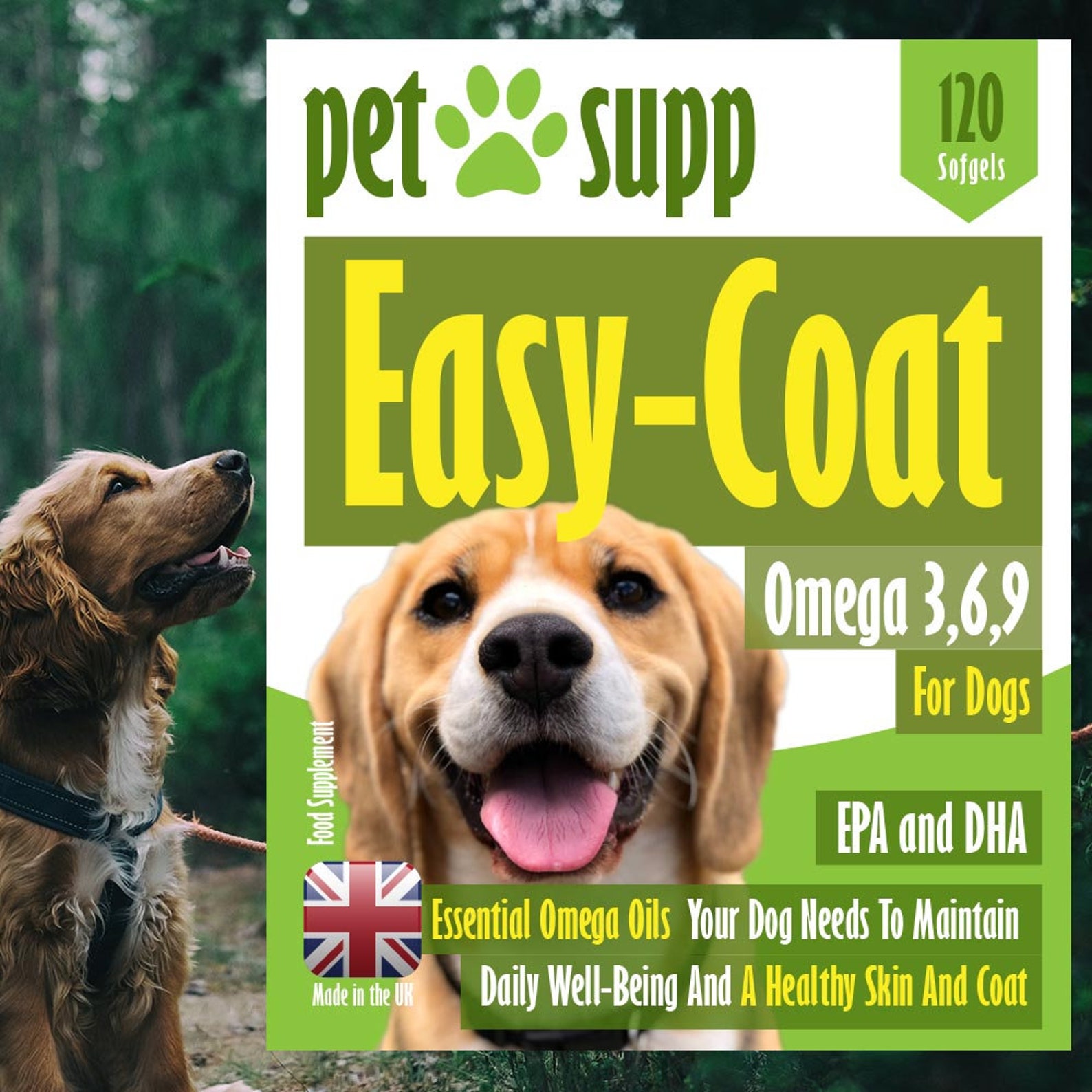 Omega 369 Fischöl für Hunde Gesunde Haut &amp; Mantel 120 Etsy