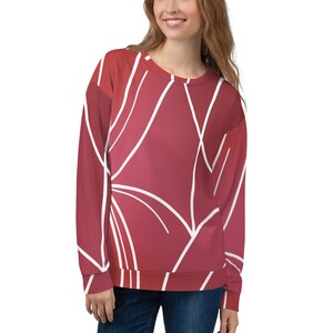 Abstract ontwerp uniseks sweater, cadeau voor haar, cadeau voor hem, verjaardagscadeau, kerstcadeau, designer uniseks trui