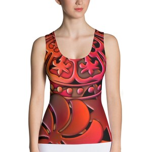 All Over Print Floral Tank Top, Flower Design Summer Tank Top , Gift for Her, Sports Wear Designer Tank Top