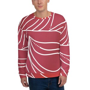 Abstract ontwerp uniseks sweater, cadeau voor haar, cadeau voor hem, verjaardagscadeau, kerstcadeau, designer uniseks trui