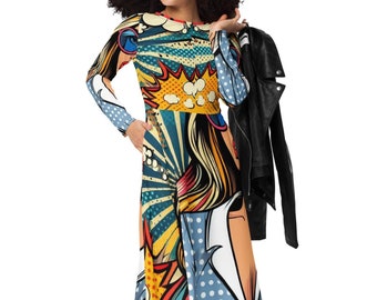 Comic Book Style Statement Dress | Graphic Artistic Fashion | Bold Clothing