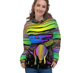The Scream Designer Unisex Hoodie, Gift for her, Gift for him, Edvard Munch Print Comfortable Hoodie