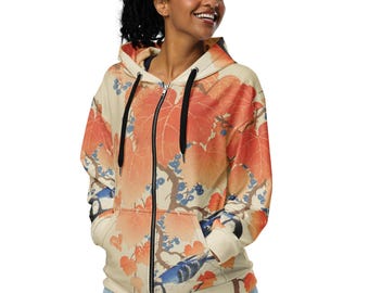 Japanese Artwork Zip Hoodie | Japanese Landscape Inspired Style | Heritage  Fashion | For Culture Lovers