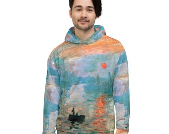 Claude Monet Impression Sunrise Painting Hoodie | Modern Art Wear | Gallery Fashion | Museum Lover Gift