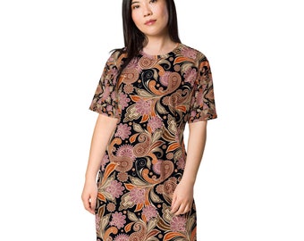 Indonesia Batik T Shirt Dress | Ethnic Fashion | Heritage Art Clothing | For Culture Lovers