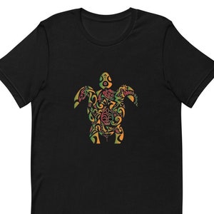 Turtle Design Bella Canvas Short-Sleeve Unisex Cotton T-Shirt, gift for women, gift for men, birthday gift, sea creature T shirt