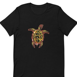 Turtle Design Bella Canvas Short-Sleeve Unisex Cotton T-Shirt, gift for women, gift for men, birthday gift, sea creature T shirt