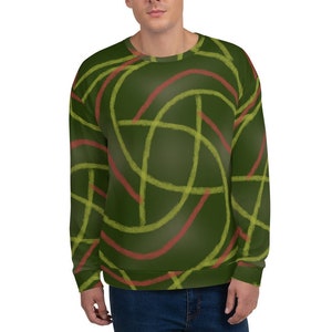 Abstract ontwerp uniseks sweater, cadeau voor haar, cadeau voor hem, verjaardagscadeau, kerstcadeau, designer uniseks trui