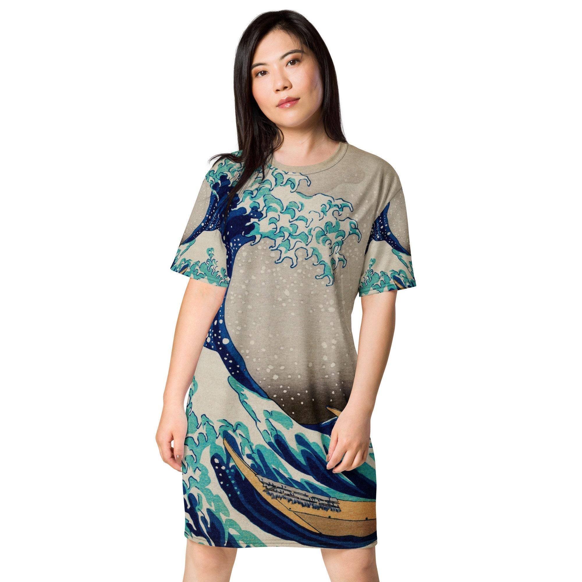 Kanagawa Designer T Shirt Dress Gift 