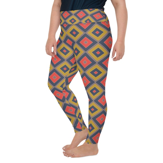 Abstract Design All over Print Plus Size Leggings Gift for Her Birthday Gift Abstract Print Plus Size Tights Plus Size Winter Leggings Etsy UK