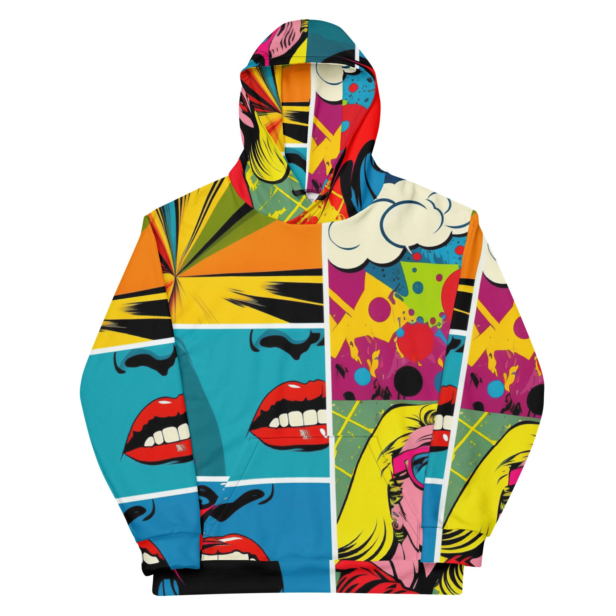 トップス over print POP ART Hoodie Ver15(wine EMB トップス over print POP ART Hoodie Ver15(wine EMB トップス