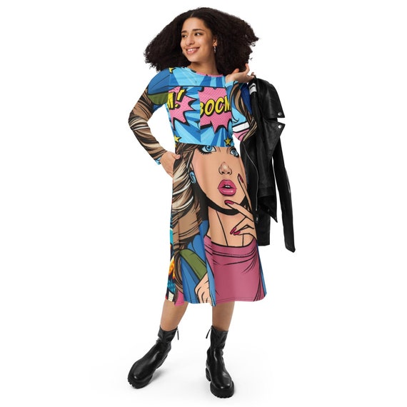 Andy Warhol Retro Style Dress | Colorful Graphic Fashion | Pop Art Clothing