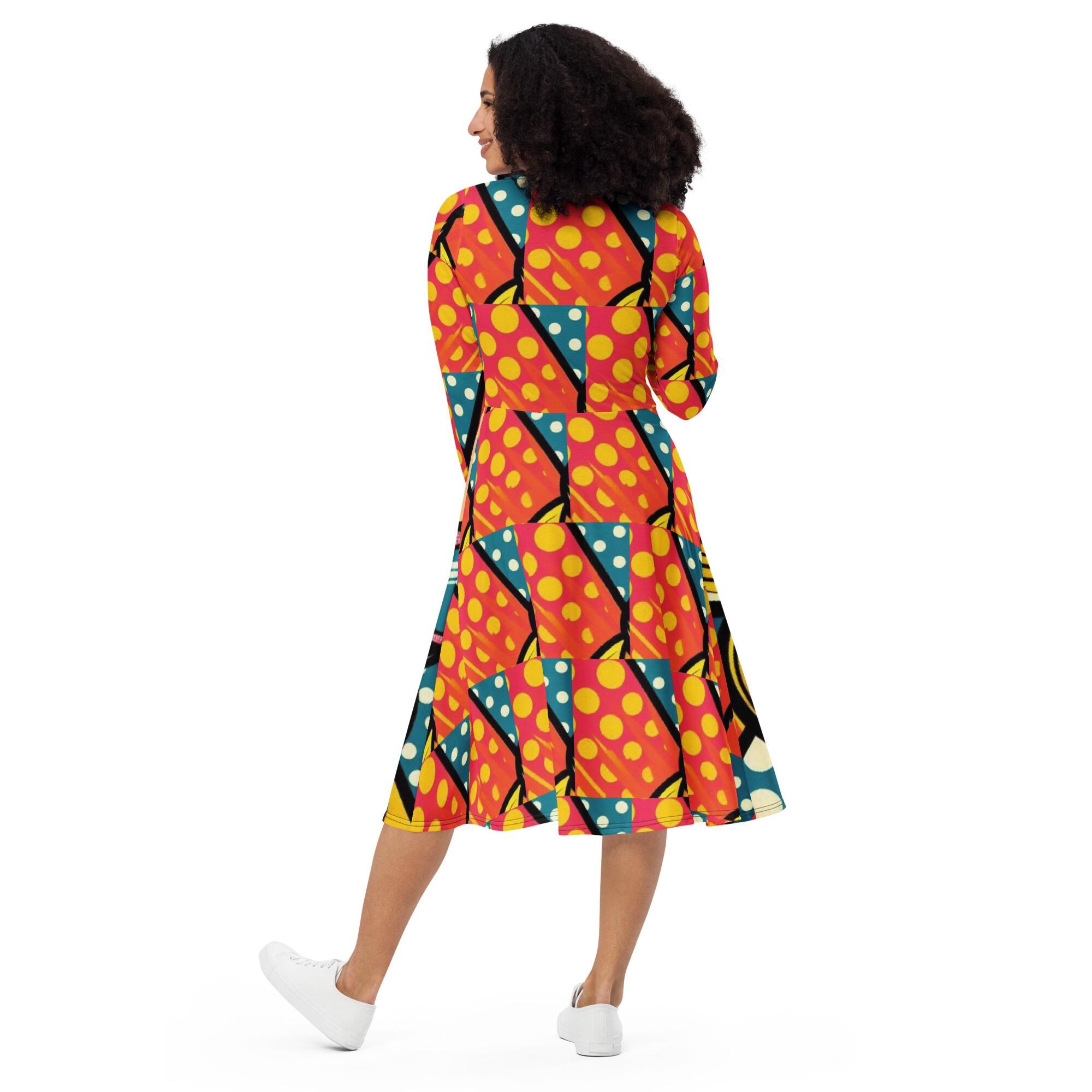 Pop Art Dress Comic Book Print | Retro Style Dress | Bold Statement Clothing