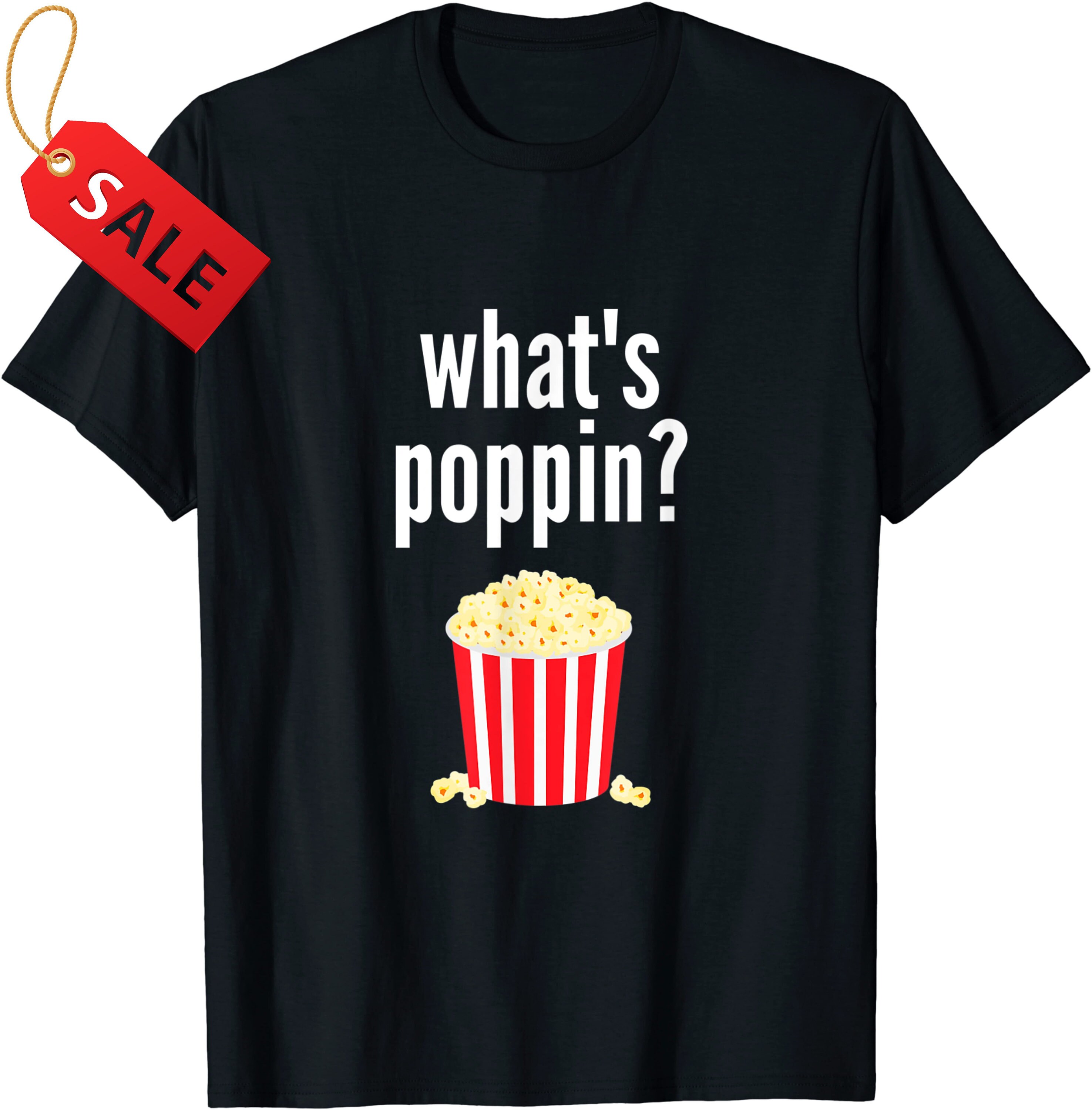 What's Poppin Popcorn Shirt Funny What's Poppin Etsy