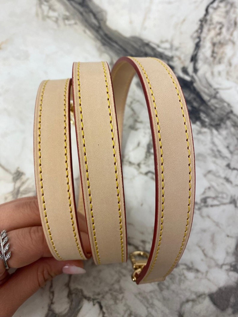 Width 20 Mm Vachetta Leather Crossbody Strap / Alma Graceful Etsy