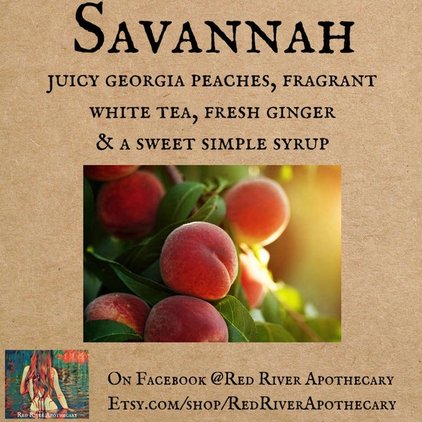 Savannah Perfume Oil, Indie, Peach, White Tea, Ginger, Sugar, Sweet, Fruity, Peach Tea