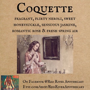 Coquette Perfume Oil, Indie Perfume, Floral, Neroli, Honeysuckle, Ozone, Rain, Dew, Air, Jasmine, Rose, Indie, Flirty