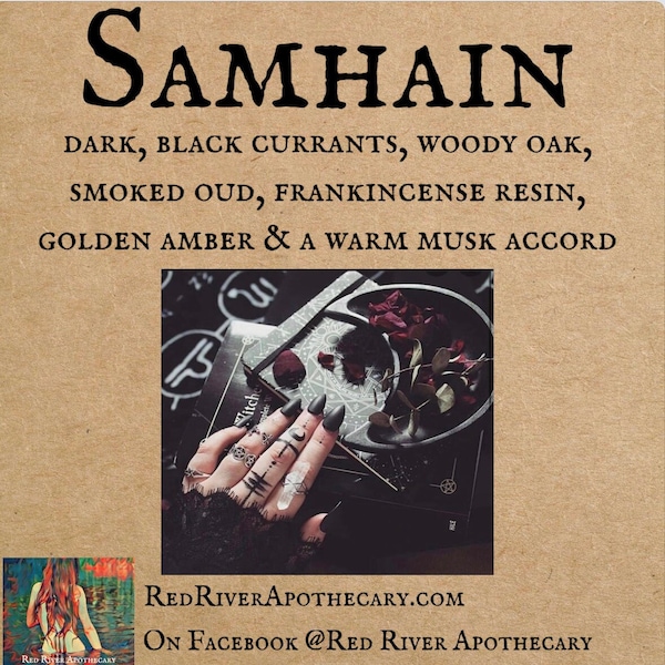 Samhain Perfume Oil, Indie Perfume, Black Current, Oakwood, Smoked Oud, Frankincense, Amber, Musk