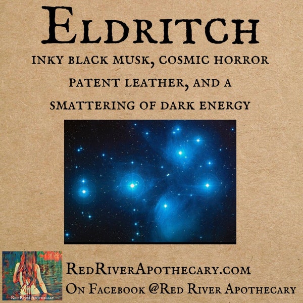 Eldritch Perfume Oil, Indie Perfume, Black Musk, Leather, Cosmic Horror, Indie