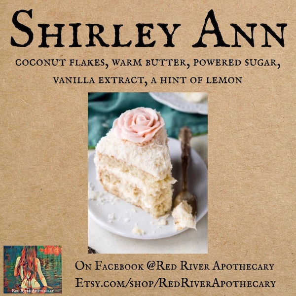 Shirley Ann Perfume Oil, Coconut Cake, Cake, Coconut, Indie Perfume, Gourmand, Indie, Foodie, Sweet