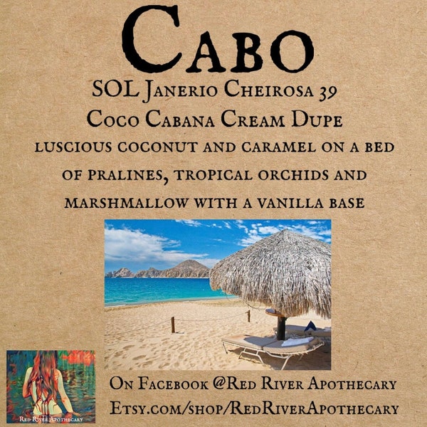 Cabo Parfum Olie, Dupes, Parfum Dupes, Sol De Janerio Cherosa 39, Coco Cabana Cream Dupe, Indie Parfum, Indie, Cabana Cream
