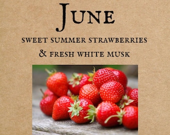 June Perfume Oil, Indie Perfume, Indie, Strawberry, White Musk, Sweet, Fresh, Fruity
