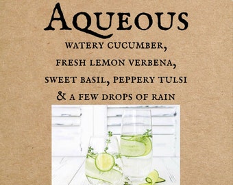 Aqueous Perfume Oil, Indie Perfume, Herbal, Fresh, Cucumber, Lemon Verbena, Basil, Tulsi, Petrichor, Rain